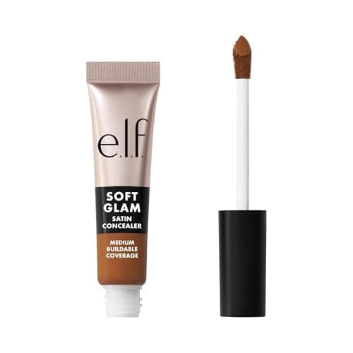 Image of e.l.f. Soft Glam Satin Concealer, Medium Coverage for Blemishes & Under-Eye, Crease-Resistant, Long-Lasting, Vegan & Cruelty-Free, 50 Deep Warm