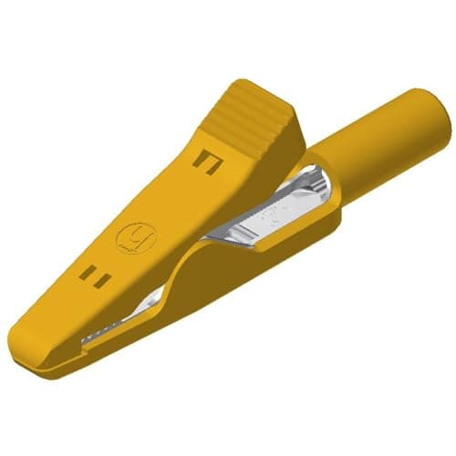 Image of SKS Hirschmann 930317803 MA 1 Crocodile Clip Plug Connection 2 mm CAT I Yellow