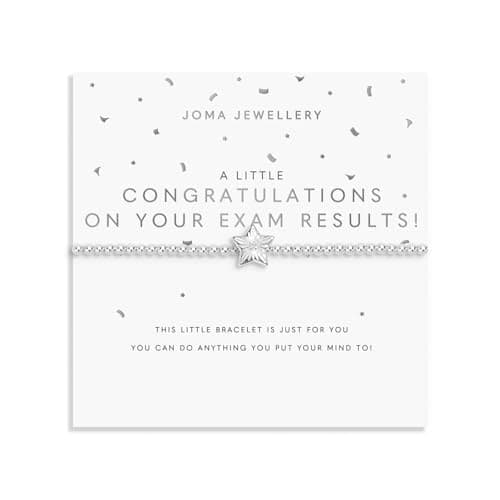 Image of Joma Jewellery A LITTLE CONGRATULATIONS ON YOUR EXAM RESULTS! Silver Plated Bracelet 17.5cm stretch