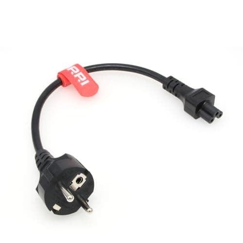 Image of DRRI IEC C5 Plug to Europe schuko CEE 7-7 Socket Extension Cable for Lenovo Computers TVs Monitors Printers 12''