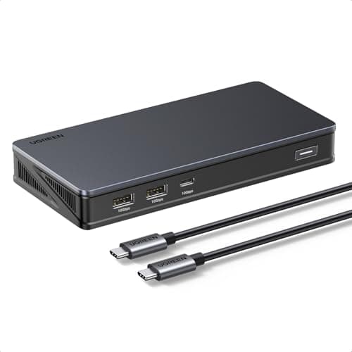 Image of UGREEN Laptop Docking Station, 9-Port, Dual 4K@60Hz with DisplayLink, 100W PD, Ethernet, 3x 10Gbps USB-A/C Ports, for MacOS and Windows (Install The Latest DisplayLink Driver, Charger Not Included)