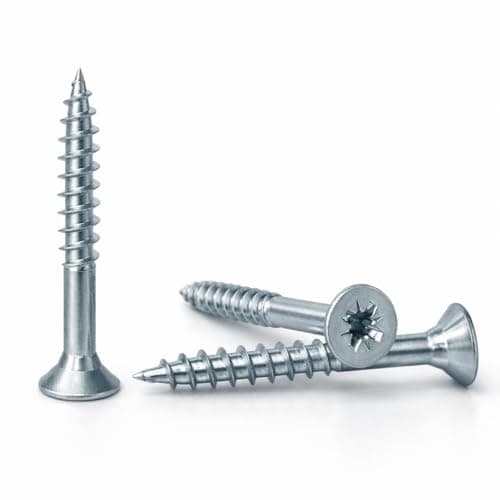 Image of 4mm x 35mm/24mm (Pack of 100) Partly Threaded Small Steel Pozidrive Countersunk Wood Screws AN201 Chipboard Screw Zinc Plated Steel - N05C