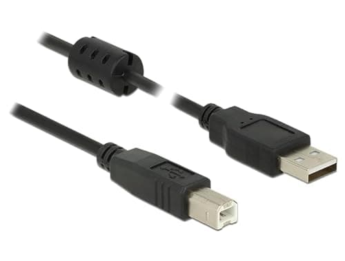 Image of DeLock 84895 Cable USB 2.0 Type A Male to USB 2.0 Type B Male 1.0 m Black