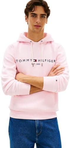 Image of Tommy Hilfiger Men's Tommy Logo Hoody Mw0Mw11599, PINK, M