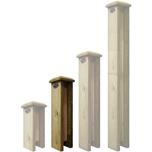 Image of Premier Garden Supplies Concrete Post Extenders (2-WAY STRAIGHT) W.100mm x D.100mm x Height 1.5ft (45cm) Designed for Flat or Bobble Top Posts Can be self adjusted for Pyramid Top
