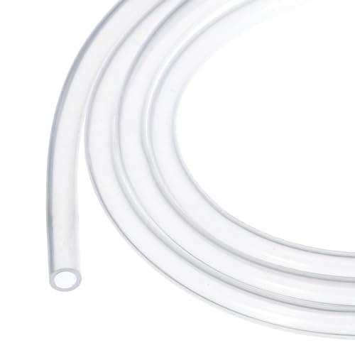 Image of Rebower 3.3ft Silicone Tubing 6mm ID 8mm OD Clear Industrial Plastic Tubing Pure Silicone Hoses for Pump Siphoning Draining Irrigation Brewing, 1/4"
