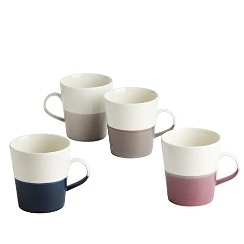 Image of Royal Doulton Mugs - 1815 Coffee Studio - Porcelain Coffee Mug Set of 4 - Grande Cups Ideal for Hot Drinks, Coffee, Teas, Lattes, & Cappuccinos - Better Heat Retention, 560ml Each