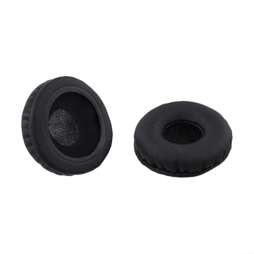 Image of Soft Foam and Artificial Leather Headphone Ear Pads, Round Replacement Earmuffs for 50mm to 105mm Drivers| Black(50MM)