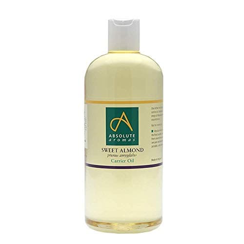 Image of Absolute Aromas Sweet Almond Oil 500ml - Pure, Natural, Cruelty-Free. Vegan, No GMO - Massage Base Oil and Moisturiser for Hair, Skin, Face and Nails