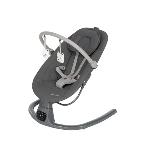 Image of Bebeconfort Jolana, Electric Baby Swing, 0-6 Months (9 kg), Automatic Motion Detection, 12 Sooting Songs, 5 Nature Sounds, Adjustable Backrest, 2 Recline Positions, Tinted Graphite
