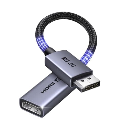 Image of UGREEN 8K@60Hz DisplayPort to HDMI Adapter DP 1.4 to HDMI 2.1 Cable [4K@240Hz/2K@240Hz] Uni-Direction Aluminum Multi Screen Gaming Compatible with Monitor Projector HP Dell HDTV Asus AMD GPU NVIDIA