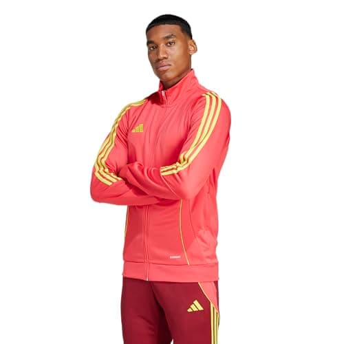 Image of adidas Tiro 24 Men's Football Jacket, Pink/Half Yellow, L