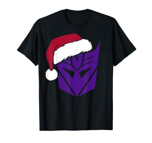 Image of Transformers Christmas Decepticons Santa Hat Logo T-Shirt