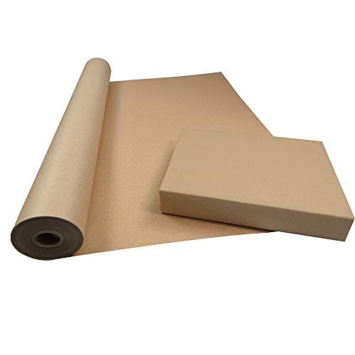 Image of GP Globe Packaging 750mm x 100M Heavy Duty Brown Kraft Wrapping Paper Roll 90gsm – 100 METRES