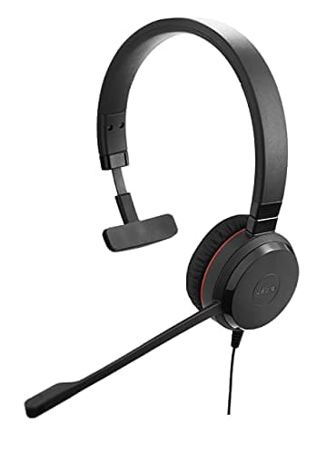 Image of Jabra Evolve 30 UC Mono Headset - Unified Communications Headphones for VoIP Softphone with Passive Noise Cancellation - USB-Cable with Controller - Black
