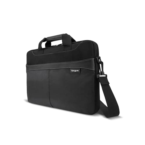 Image of Targus 15.6" Business Casual Slipcase, Black (TSS898) - Unisex Adults Laptop Bag for 12-15" Laptops, Water Resistant, Adjustable Shoulder Strap, Lightweight