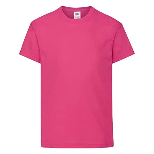 Image of Fruit of the Loom Kid's Original T-Shirt Single Fuchsia