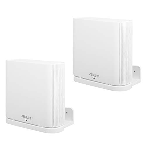 Image of Wall Mount Holder for ASUS ZenWiFi AX Whole-Home Tri-Band Mesh WiFi 6 System (XT8)(CT8)(XT9),Simple and Sturdy Wall Mount Holder Stand Bracket by HOLACA (2 Pack, White)