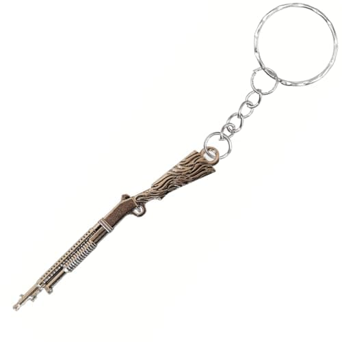 Image of Metal Gun Keychain Replica Shotgun Gun 12 Gauge Keyring Charm Pendant Gift Cool