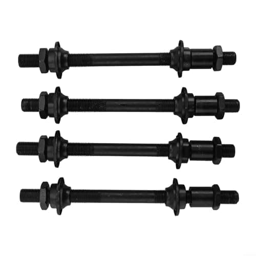 Image of Bicycle Rear Hub Axle 145mm Length Steel Construction Compatible with Loose Bead Drum Wheels Requires Quick Release Lever for Installation (145mm rearx4)