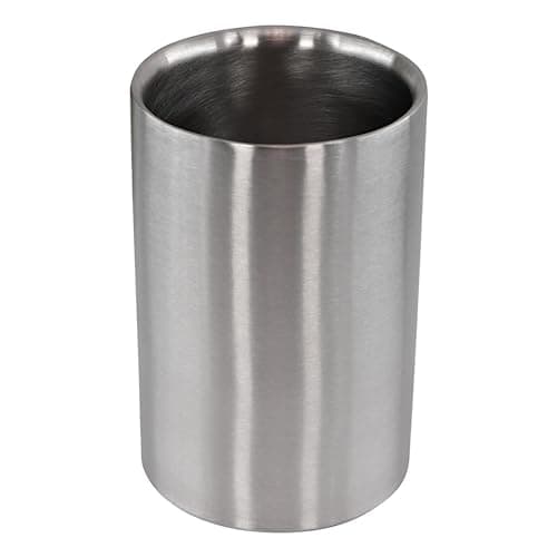 Image of GEEZY Stainless Steel Champagne & Wine Cooler - Double-Walled Ice Bucket, Elegant Brushed Finish Bottle & Beer Cooler for Parties, Versatile Gift for Hosts, 12x18 cm, Silver