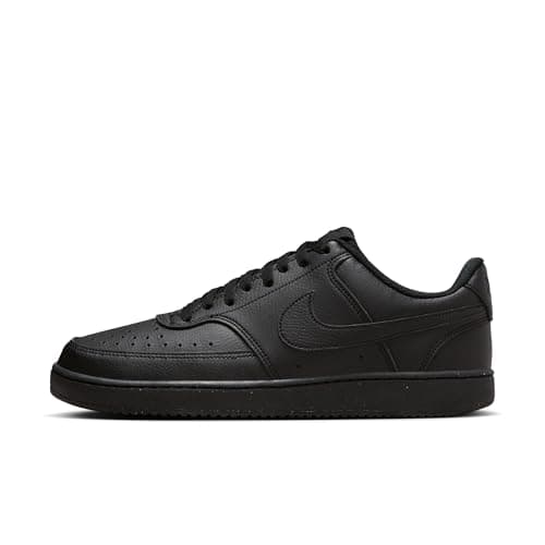 Image of NIKE Men's Court Vision Low Next Nature Sneaker, Black/Black/Black, 7