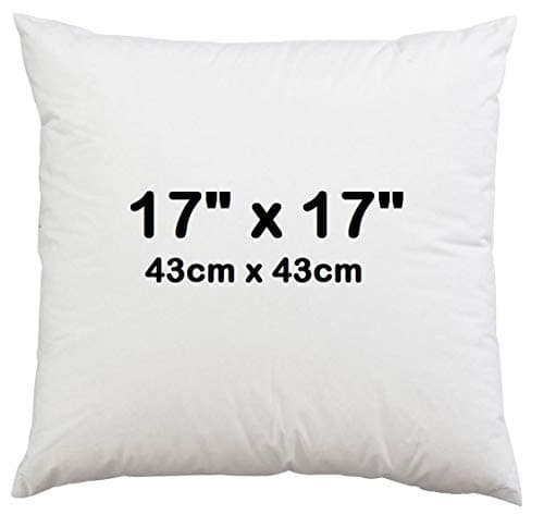 Image of Maria Luxury Bedding & Linen Pack of 1, 17" x 17" (43cm x 43cm) Duck Cushion Inner Pads, Pillow Insert Sham, 17 Inch Duck Inners, Duck Cushion Pads - Pack of 1