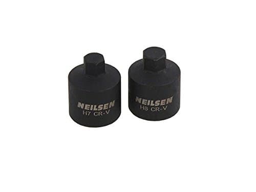 Image of Neilsen 3/8 Dr Hex Alley Key Socket Bit Set 7mm & 8mm Brake Calimper Removal CT4229