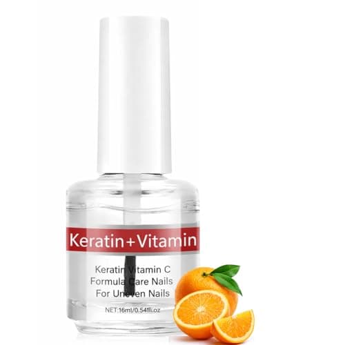 Image of Nail Strengthener & Growth Treatment with Vitamin C - Keratin Nail & Cuticle Oil - Moisturising Repair Oil for Dry Damaged Nails, Nourishing Cuticle Care for Strong Healthy Nails, 16ml