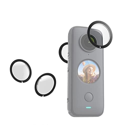 Image of POFET Dual Lens Guards for Insta360 One X2 PC Protective Case for Insta 360 ONE X2 Panoramic Action Camera Accessory