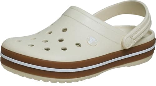 Image of Crocs, Unisex Adult, Crocband Gum Clog, Summit White, 8 UK Men/ 9 UK Women