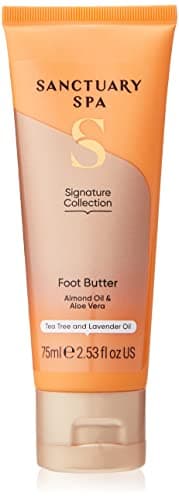 Image of Sanctuary Spa Foot Butter, No Mineral Oil, Cruelty Free and Vegan Foot Cream for Dry Skin, 75 ml