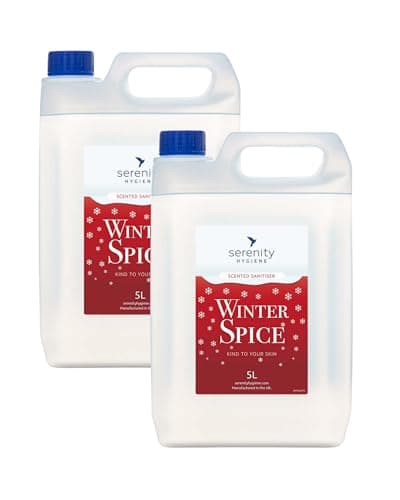 Image of Hand Cleansing Sanitiser Foam, No Alcohol Foaming Hand Sanitizer Dispenser - Winter Spice - 5 Litre Refill Pack of 2