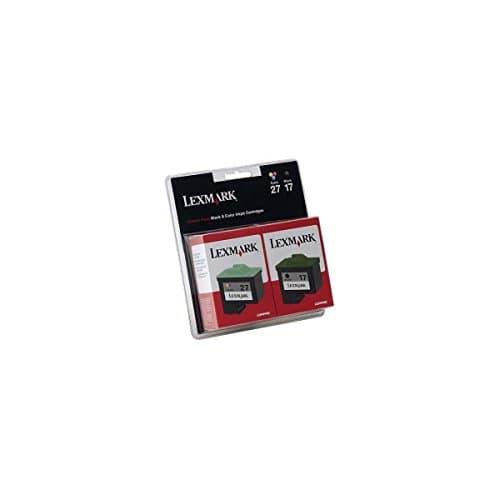 Image of Lexmark Twin Pack #17 Black and #27 Color Print Cartridges-10N0595