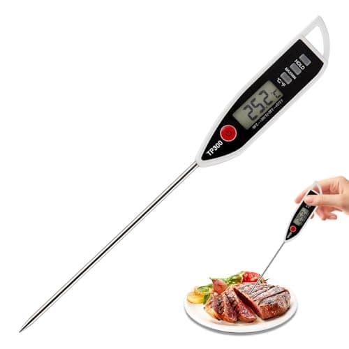 Image of Cooking Thermometer with Long Probe, Waterproof Digital Kitchen Thermometer, Kitchen Thermometer, LCD Instant Read, -50°C to +300°C Kitchen Thermometer, for Water, Liquids, Candles and Cooking