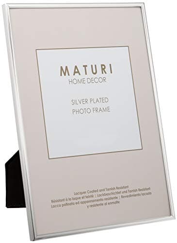 Image of Maturi Silver Plated Photo Frame - Thin Edge, A4 / 8 x 12-inches (20 x 30cm)