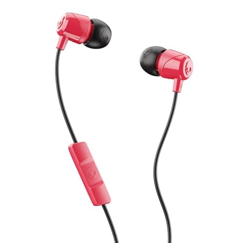 Image of Skullcandy Jib Wired Earbuds with 3.5mm AUX Plug, Noise Isolating Fit, In-Line Microphone, Call and Track Control, Convenient for Travel - Red