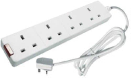 Image of CED CEDTS4513M 13 A 5 m 4-Way Extension Lead Neon - White