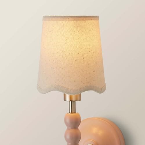 Image of ValueLights | Mabel Extra Small Natural Scallop Edge Linen Lamp Shade | Shades, Home Décor & Improvement Essential
