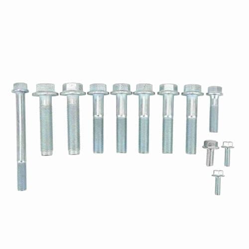 Image of 12PCS Transmission Bolt Kit, Metal Replacement for Acura B16 B18 B20 Hydro 5spd, Complete Engine to Transmission Mounting Bolt Set with Bell Housing and Starter Bolts