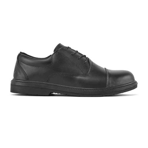 Image of Portwest FD18 Steel Executive Shoe S3 Oxford Style Water Resistant Slip Oil Fuel Resistant Anti Static Steel Toe Midsole Dual Density Safety Footwear, Black 45