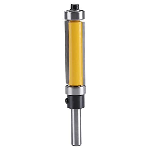 Image of Flush Trim Router Bit, Top Bottom Bearing Router Bit, Woodworking Cutter Tool, 1/4 Inch Shank Flush Trim Pattern Template Router Bit