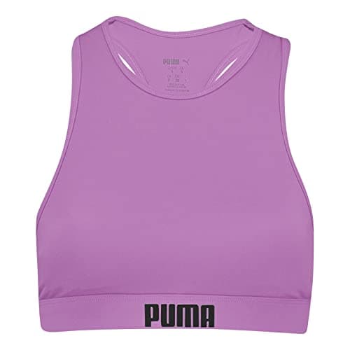 Image of PUMA Women's Racerback Swim Top Bikini Top, -018 Pink, M