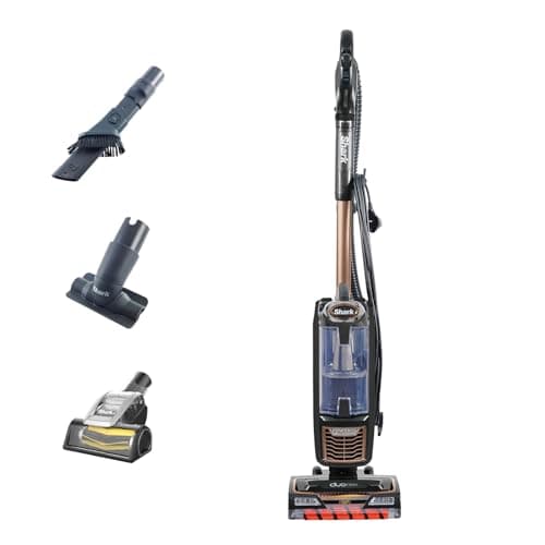 Image of Shark Corded Upright Vacuum Cleaner, 0.83L with Anti Hair Wrap Technology & DuoClean, Pet Model, Powered Lift-Away, LED Headlights, Anti-Allergen, 8m Cord, 750W, 4 Attachments, Black/Copper NZ801UKTBK