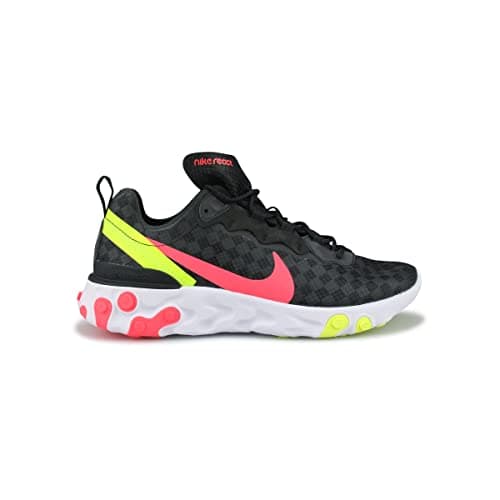 Image of Nike React Element 55 Mens Running Trainers CJ0782 Sneakers Shoes (UK 6 US 7 EU 40, Black Flash Crimson 001)