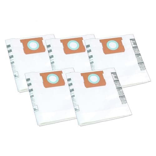Image of Shop-Vac 9066166, General Filtration Disposable Collection Vacuum Filter Bags, Fits 5-8 Gallon Tanks, White, 5 Pack