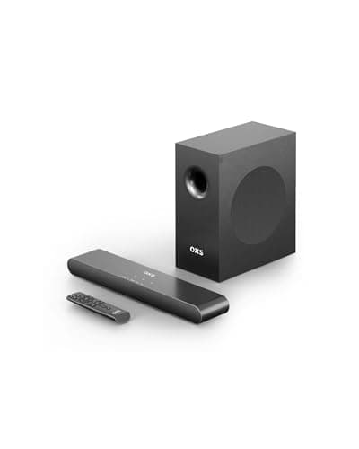 Image of OXS S21 2.1 Channels Sound Bar with Subwoofer, Precision Sound with Deep Bass,180W Power, 3 EQ Modes, For Home Theater/Music/Game, For TV, PC, XBOX, PS4/5, Phone, Ultra Compact, Simple Setup, Black