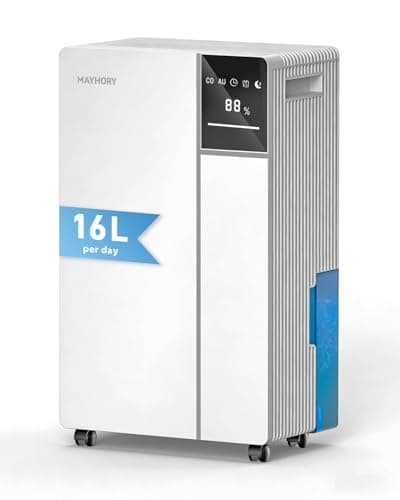 Image of MAYHORY 16L/Day Compressor Dehumidifier for Home Damp, Portable Dehumidifiers with Real-time Humidity Display, 24H Timer, Child Lock & 3 Modes, Ultra Quiet Moisture Absorber for Bedroom,Garage,Office