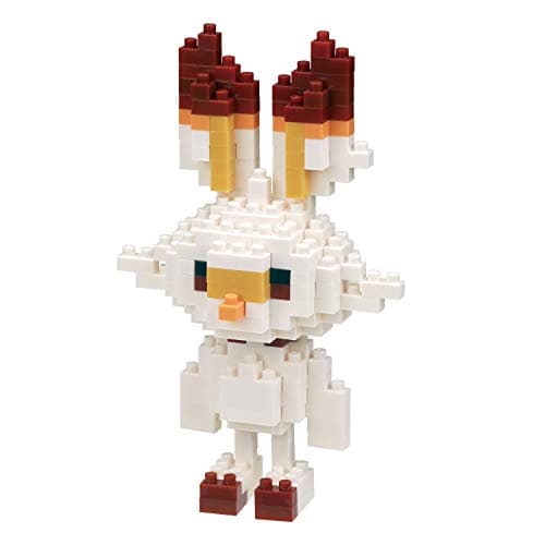 Image of nanoblock NAN21611 Pokemon Scorbunny Flambino Hopplo Building Toy, Multicolored