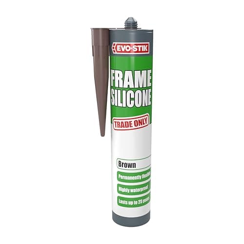 Image of EVO-STIK Frame Silicone Sealant Brown - 290ml - Ideal for Door and Window Frames - Highly Waterproof - Permanently Flexible - Lasts up to 25 Years